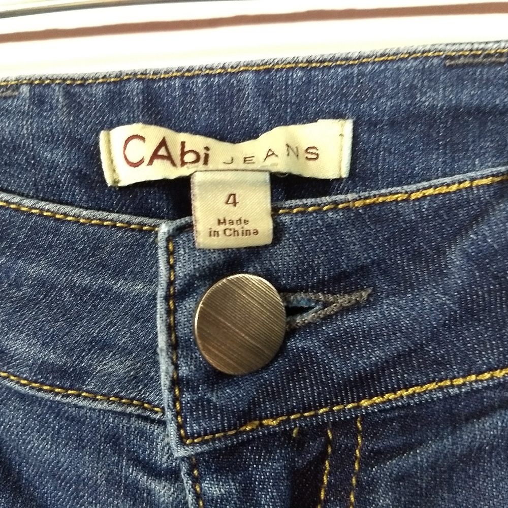 CAbi Denim Sz 4 Boot Leg Medium Wash - Picture 4 of 6
